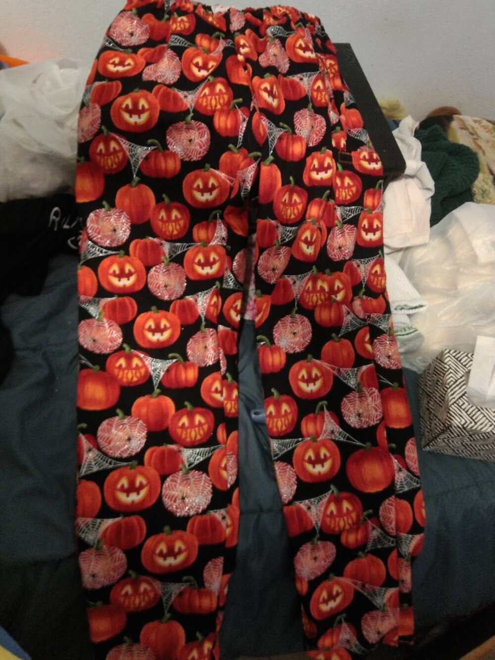Unisex Large Halloween Elastic Waist 5 Pocket Pants-Homemade-Unique!